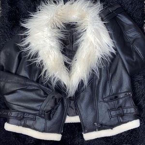 Faux leather jacket 💕